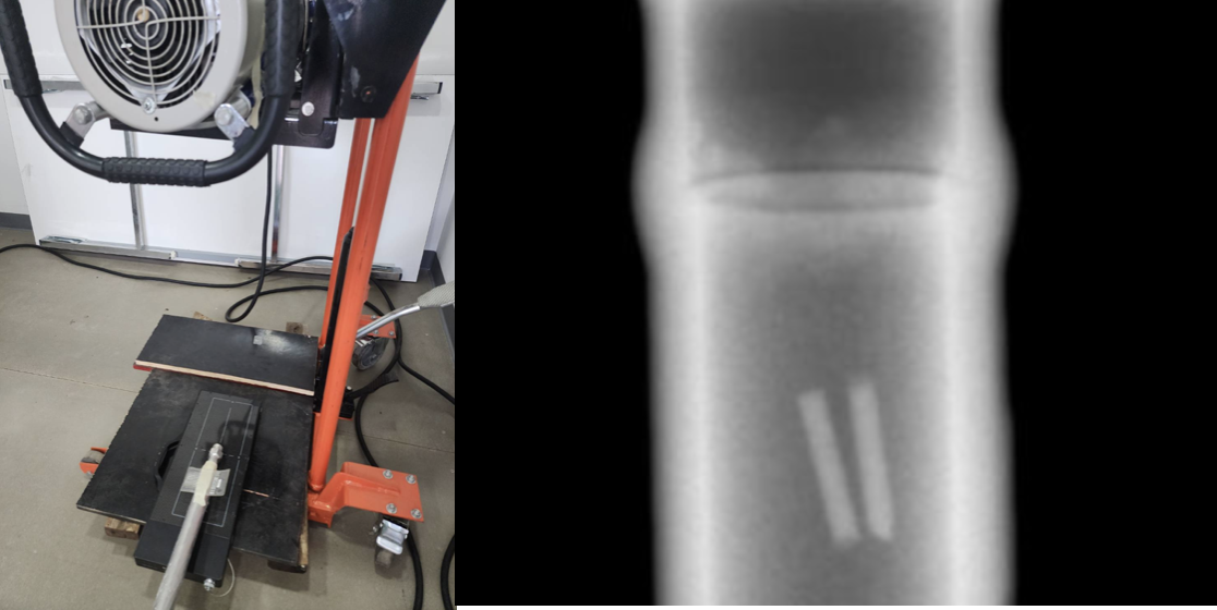 ตรวจสอบรอยเชื่อมท่อ